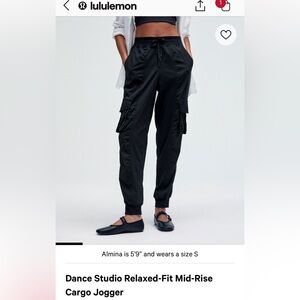 Lululemon dance studio relaxed fit cargo jogger sz M black